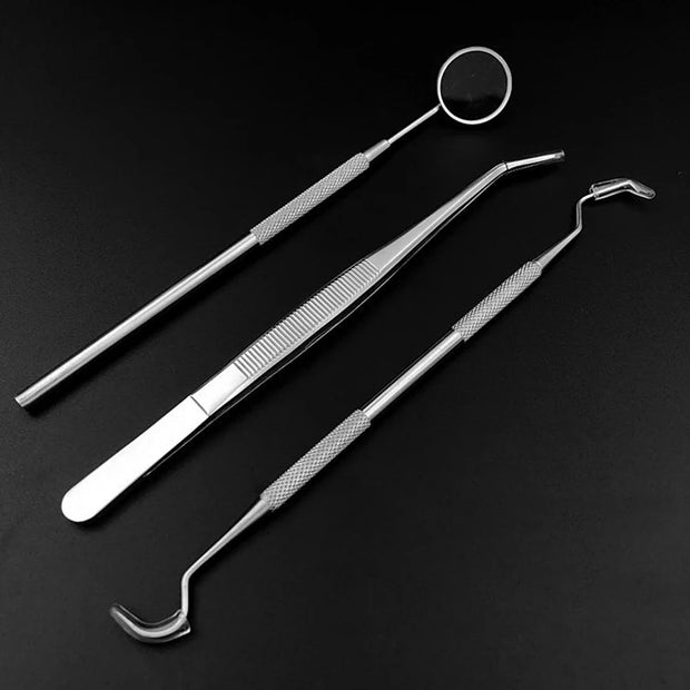 Dental Instrument Dentist Kit Tooth Cleaning Tools Mouth Mirror Probe Hook Pick Tweezer Set Dentistry Dentist Prepare Tool