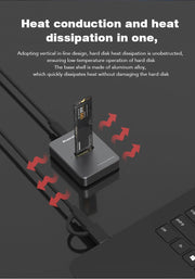 Blueendless Dual Protocol SSD Enclosure m.2 ssd case usb 3.1 NVME+NGFF SSD enclosure M key usb m 2 docking station