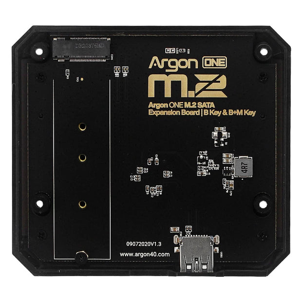 Argon ONE M.2 Case for Raspberry Pi 4 Model B M.2 SATA SSD to USB 3.0 Board Support UASP Built-in Fan Aluminum Case for RPI 4