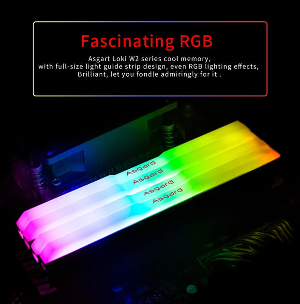 Asgard geheugen ram RGB RAM ddr4 8GBx2 16GBx2 3200MHz W2 Series ddr4 ram 1.35V dual-channel DIMM desktop geheugen ram