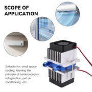 1 Set Mini Air Conditioner DIY Kit Thermoelectric Peltier Cooler Refrigeration Cooling System + Fan for Home Tool