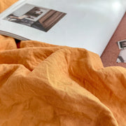 INS Style Bedding Comforter Cover Set with Pillowcase bed sheet Single Full Bed Linen Orange Duvet Cover Queen/King Double Bed