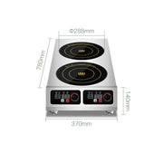 Commercial Induction Cooker Two-head High-power Claypot Stove 3500W Induction Cooker Double-head 2-eye Flat Induction Cooktop