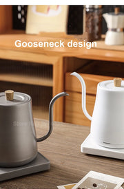 110V/220V Electric Kettle Hand Brew Coffee Pot Slender Mouth Pot Gooseneck Jug Teapot Home 304 Stainless Steel Kettle 1000W