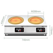 Commercial Induction Cooker Two-head High-power Claypot Stove 3500W Induction Cooker Double-head 2-eye Flat Induction Cooktop