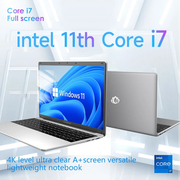 BOLUNSHUAI Laptop 15,6" Intel Processor N95 of i7 Notebook 16GB RAM 1TB SSD Goedkope computer FULL HD Resolutie Kantoor Studie PC