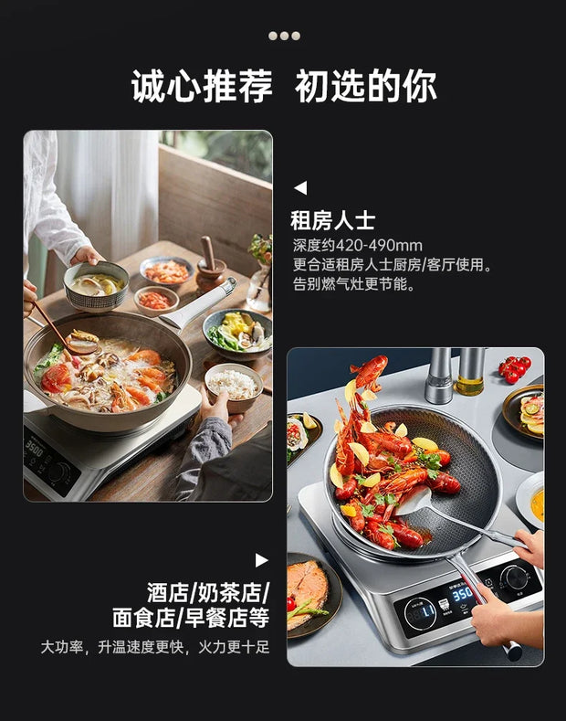 Commercial Induction Cooktop Concave Flat 3500W High Power Home Electric Wok Induction Cooktop