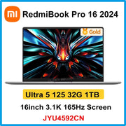 【Russia Stock】Original Redmi Book Pro 16 2024 intel Ultra 5 125H/Ultra7 155H 32G RAM 1T SSD 3.1K 165Hz Screen Grey