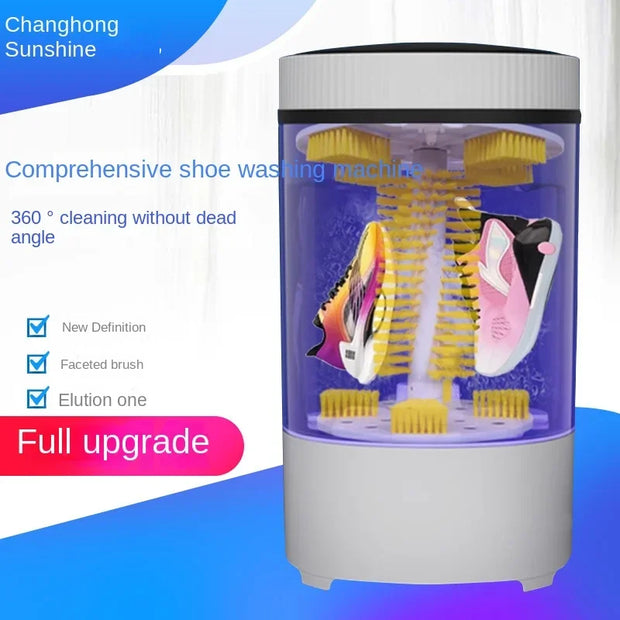 2024 new multi-face shoe washing machine semi-automatic 360° no-dead Angle shoe brushing machine dehydration