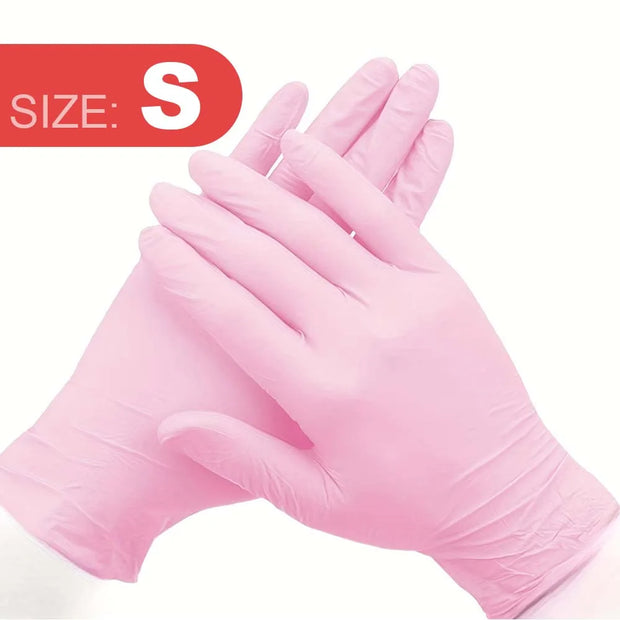 Black/pink disposable gloves PVC tattoo work gloves with Home Kitchen Tools Tattoo Washing Car Household Cleaning Work Gloves