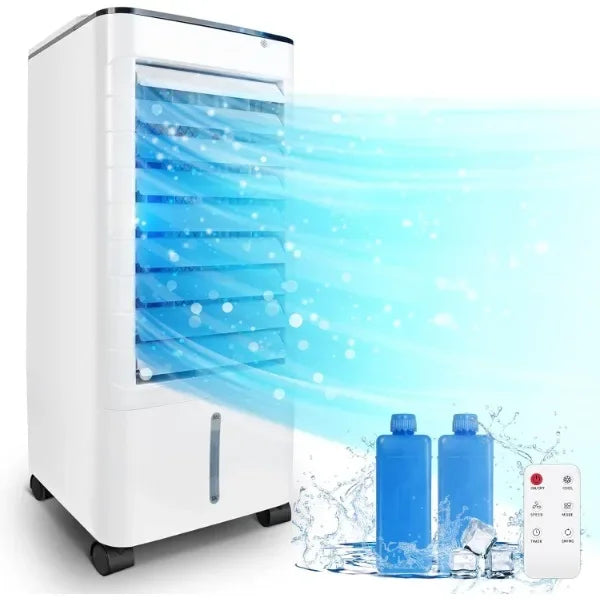 Evaporative Air Cooler,3-IN-1 Windowless Portable Air Conditioner,Oscillation Swamp Cooler and Humidification