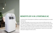 Portable Air Conditioner with Heat 12000 BTU,Portable AC Unit with Dehumidifier & Fan, Cools & Heats up to 400 Sq.ft,Remot