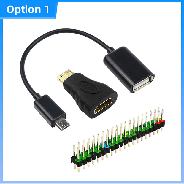 Raspberry Pi Zero USB OTG Adapter & Mini HDMI-compatible Converter & 40Pin GPIO Header for BPI-M2/M4 Zero Orange Pi Zero 2W