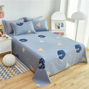 Cartoon Star Flat Sheet Twin Kawaii Yellow Stars Bed Sheet Set For Child Teen Room Decor Soft Cotton Bed Cover with 2 Pillowcase