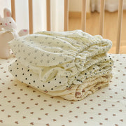 Cotton Gauze Baby Fitted Sheet 60x120/70x130CM Printed Mattress Cover Bedcover Newborn Cot Crib Bedsheet Children Bedding Set