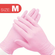 Black/pink disposable gloves PVC tattoo work gloves with Home Kitchen Tools Tattoo Washing Car Household Cleaning Work Gloves