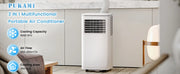 Draagbare airconditioners van 8000 BTU, draagbare airconditioner koelt tot 350 vierkante voet, kamerairconditioner met afstandsbediening, ontvochtiger