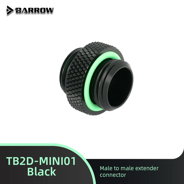 Barrow Water Cooling Male to Male extender TB2D-MINI01 G1/4 Screw Matte silver PC Gaming Liquid Cooled Buliding Connector