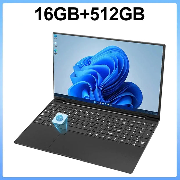 15.6' Office Study Laptop Computer Windows 11 32GB DDR4 1TB SSD N95 Unlock Notebook PC Computer FHD Display