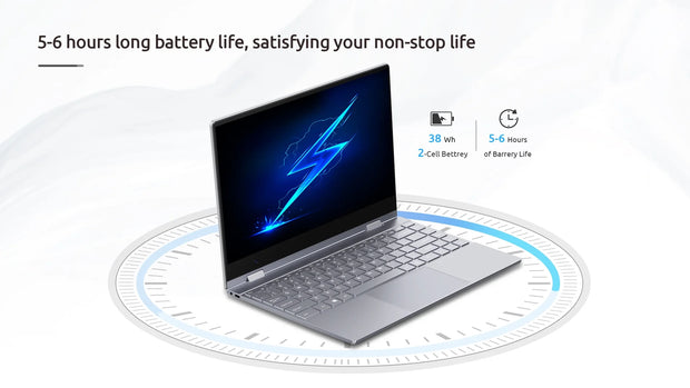 BMAX  Y14 2024 NEW 360° Laptop 14 inch Notebook 16GB RAM LPDDR5 512GB SSD Windows 11 1920*1080 IPS Intel N100 laptops Computer