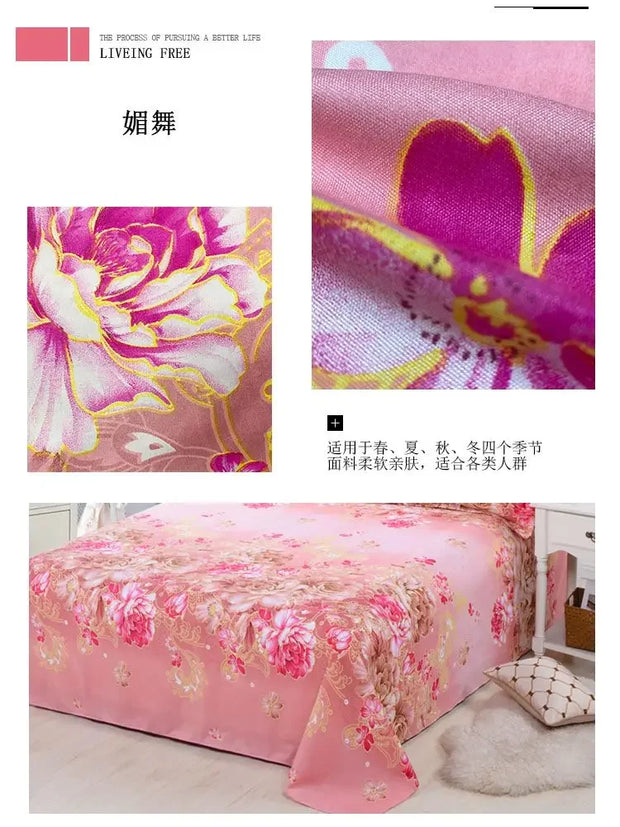 Suitable for All Sizes Bed Sheets All Season Universal Bed Covers Comfortable Bed Sheets Unisex Spring Summer Autumn Winter