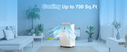 Air Conditioners 14,000 BTU, Cool, Heat, Dehumidifier & Fan 4 in 1 Portable AC Unit, Room Air Conditioners Portable Up