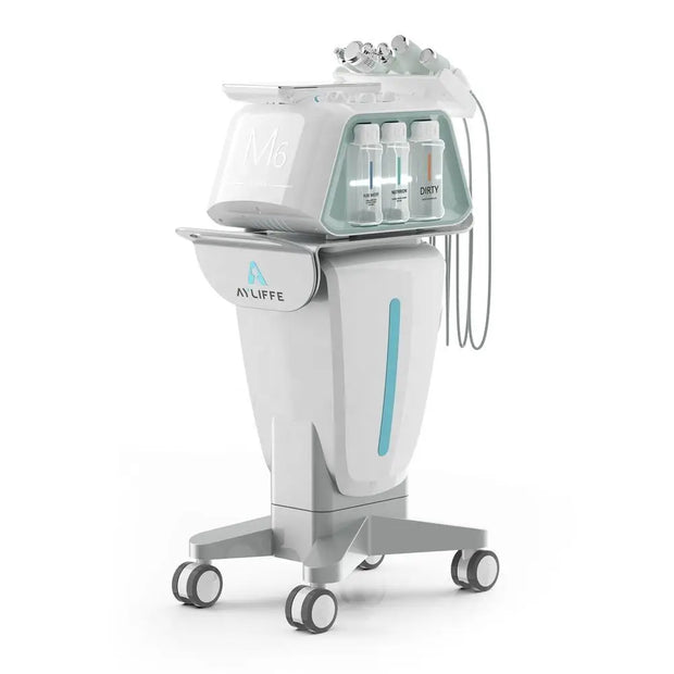 functional M6 Facial Management Device 6 In 1 Hydro Dermabrasion Oxygen Facial Machine For Shrinking Pores Deep Cleaning