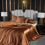 Luxury Satin Bedding Set Duvet Cover with Pillowcase European Style King Queen Size Comfortable Bed Set Bed Covers Linen Sheet