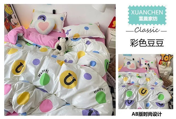 4 stuks/set Kawaii Anime Cartoon Doraemon Beddengoed Quilt Cover Student Beddengoed Zacht Microvezel Bedsprei Lichtgewicht Dekbedovertrek Geschenken