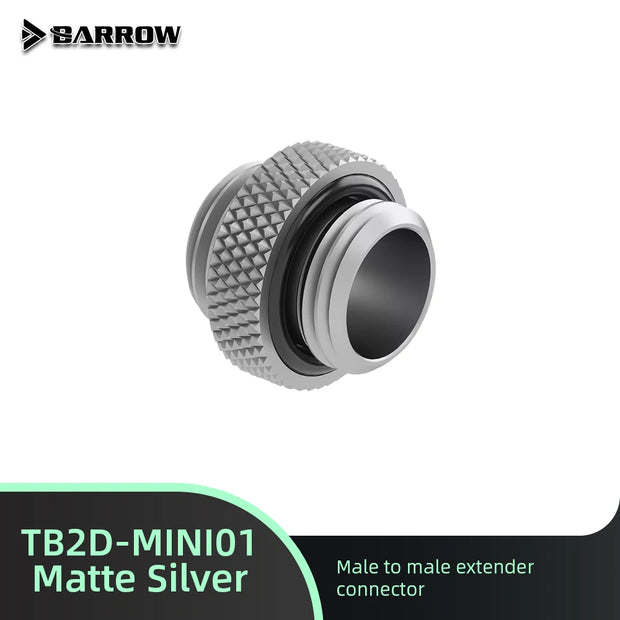 Barrow Water Cooling Male to Male extender TB2D-MINI01 G1/4 Screw Matte silver PC Gaming Liquid Cooled Buliding Connector