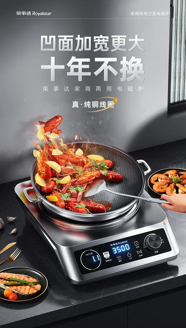 Commercial Induction Cooktop Concave Flat 3500W High Power Home Electric Wok Induction Cooktop