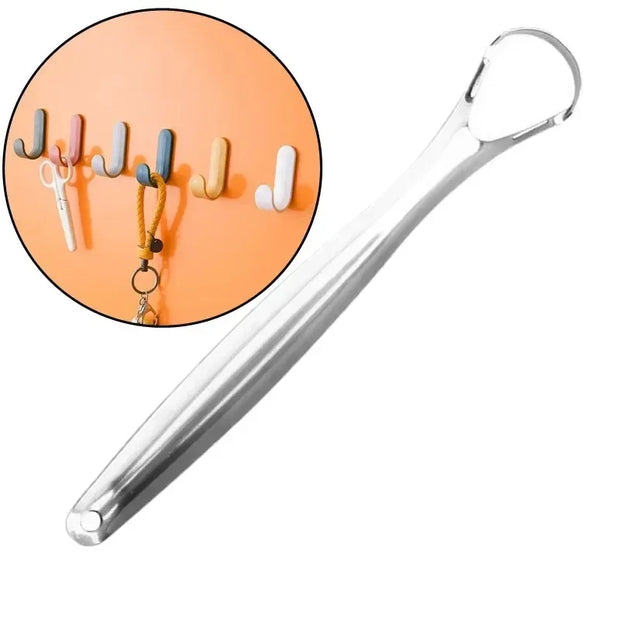 Tongue Scraper Stainless Steel Tongue Cleaner Bad Breath Removal Oral Care Tools