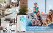 Portable Air Conditioner, 10000BTU Air Cooler with Drying, Fan, Sleep Mode, 2 Speeds, 24H Timer Function, Remote Control