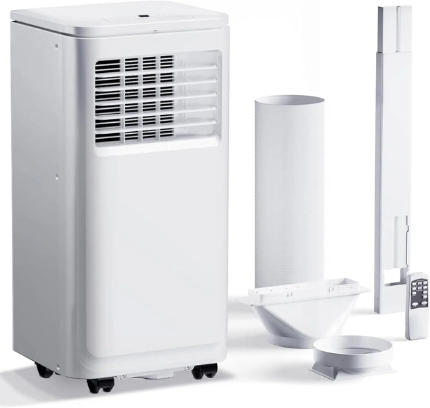 Draagbare airconditioners van 8000 BTU, draagbare airconditioner koelt tot 350 vierkante voet, kamerairconditioner met afstandsbediening, ontvochtiger