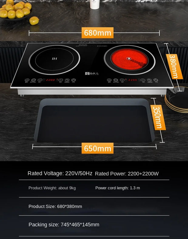 Embedded household induction cooker, dual stove desktop high-power ceramic stove fogão cooktop  estufa inducción