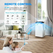 Portable Air Conditioners Remote Control Free Standing Cooling Unit Fan Dehumidifier Cools Room  Smart Sleep Mode