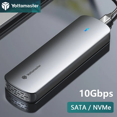 Yottamaster M.2 NGFF NVMe SSD Enclosure M2 SATA External Case Hard Drive Disk Cover USB 3.0 HD Storage Box House for PC Laptop