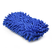 1 Pc Blue Microfiber Chenille Car Wash Sponge Care Washing Brush Pad Cleaning Tool Auto Washing Towel Gloves Styling Accessories