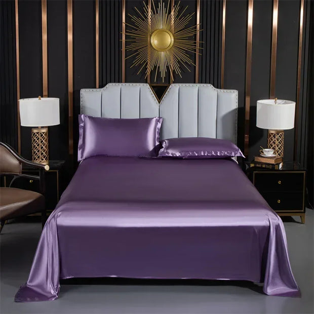 Luxury Satin Bedding Set Duvet Cover with Pillowcase European Style King Queen Size Comfortable Bed Set Bed Covers Linen Sheet