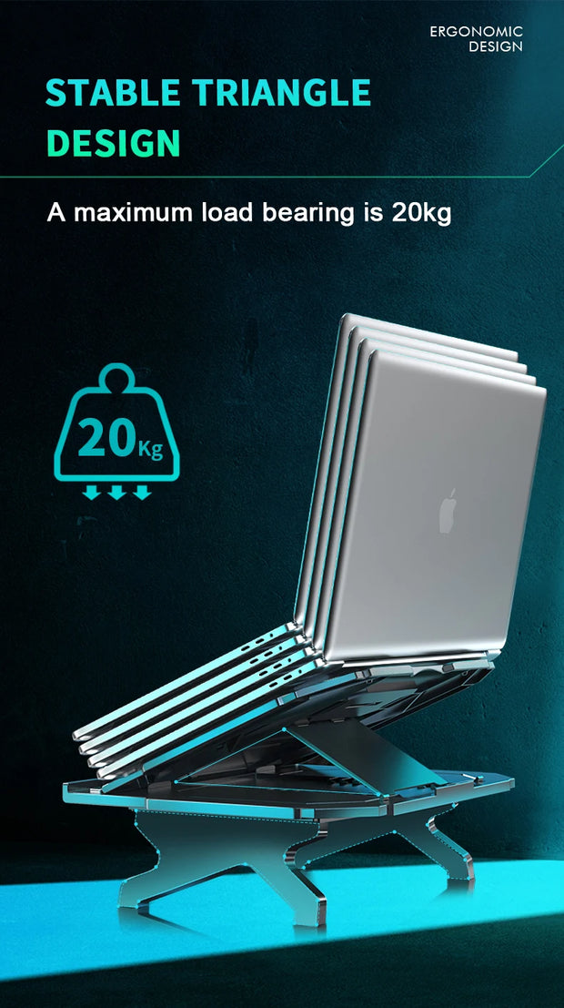 Coolcold laptop stand adjustable height plastic foldable desktop support holder tablet 17 inch adjustable laptop stand