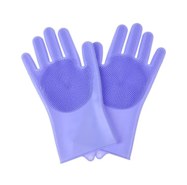 Dishwashing Cleaning Gloves Household Sponge Scrubber  Magic Silicone Rubber Dish Washing Gloves Kitchen Cleaning Tools