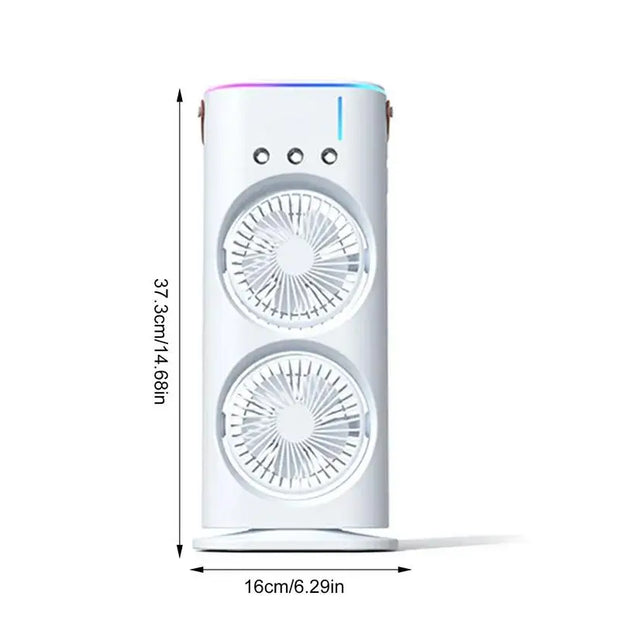 Spray Fan Double-Ended Spray Water Mist Fan Personal Air Cooler With LED Light Portable Conditioner For Bedroom Home Travel