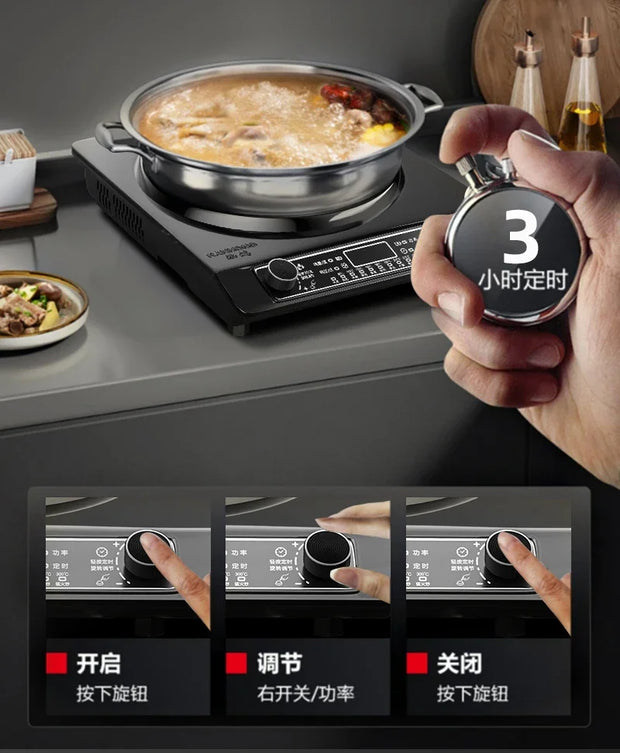 Concave induction cooker new high-power commercial 3500W energy-saving stir fry