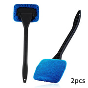 Car Window Cleaner Brush Kit Windshield Cleaning Wash Tool Inside Interior Auto Glass Wiper With Long Handle Car Accessories