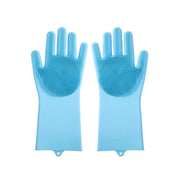 Dishwashing Cleaning Gloves Household Sponge Scrubber  Magic Silicone Rubber Dish Washing Gloves Kitchen Cleaning Tools