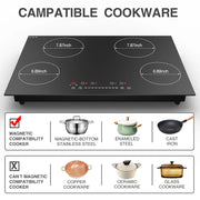 Multi-head Four-head Induction Cooker Embedded Commercial Electric Ceramic High-power Heating Furnace English Wholesale