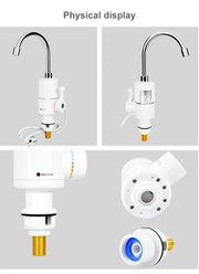 ATWFS Tankless Elektrische Nieuwste Waterverwarmer Keuken Instant Warmwaterkraan Verwarming Waterkraan Instant Verwarming3000w