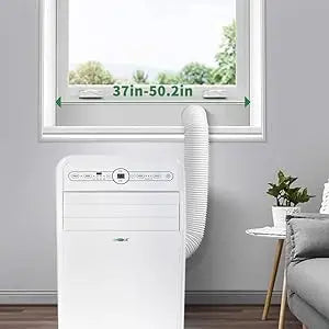 Draagbare airconditioner met warmte 12000 BTU, draagbare AC-unit met luchtontvochtiger en ventilator, koelt en verwarmt tot 400 vierkante voet, op afstand