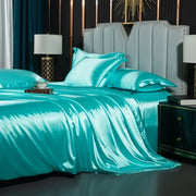 Luxury Satin Bedding Set Duvet Cover with Pillowcase European Style King Queen Size Comfortable Bed Set Bed Covers Linen Sheet