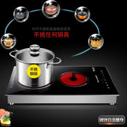 Embedded Double-head Electric Ceramic Stove Vertical Silent Induction Cooker Double Stove Desktop Inlaid Inlaid Light Wave Stove